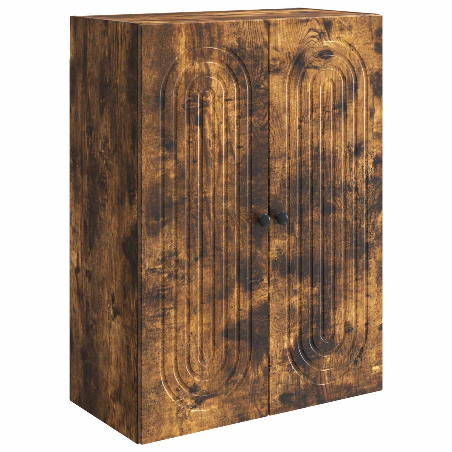 Vegghengt skap Røkt Eik 66 x 34,5 x 90 cm Konstruert tre