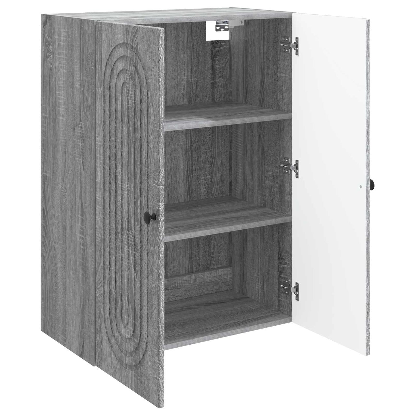 Vegghengt skap Grå Sonoma 66 x 34,5 x 90 cm Konstruert tre
