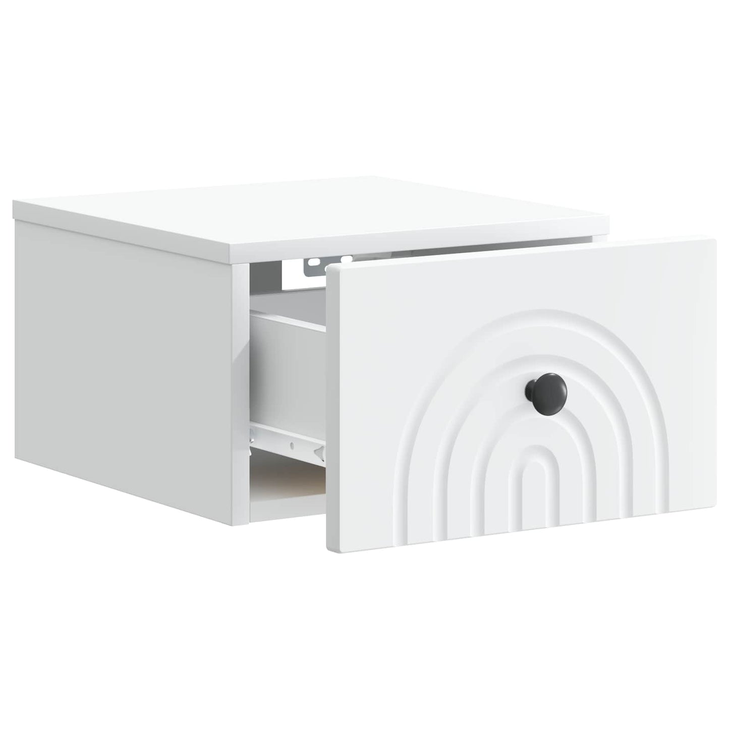 Vegghengt Nattbord 2 pcs Hvit 33 x 34,5 x 20 cm Konstruert tre