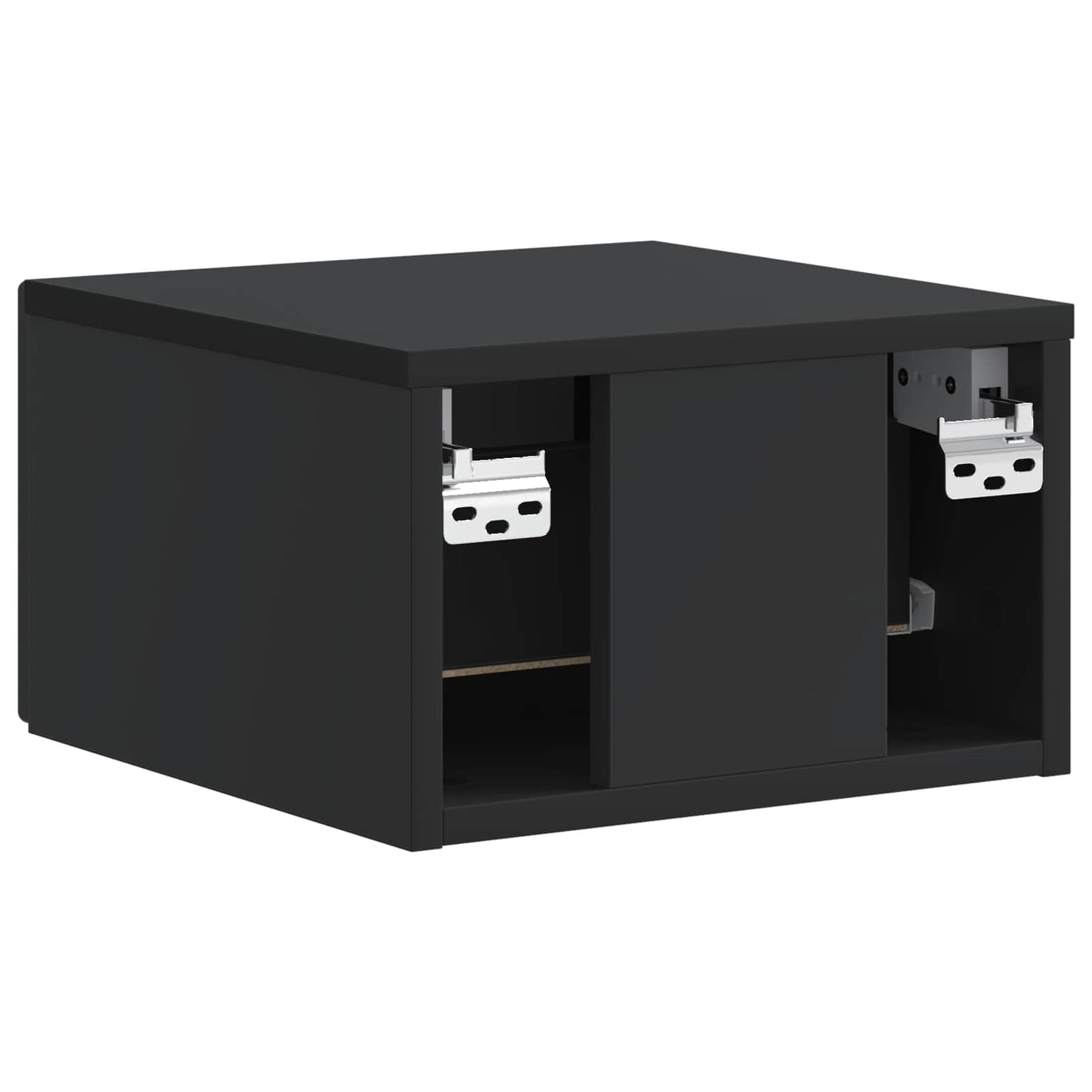 Vegghengt Nattbord Svart 33 x 34,5 x 20 cm Konstruert tre