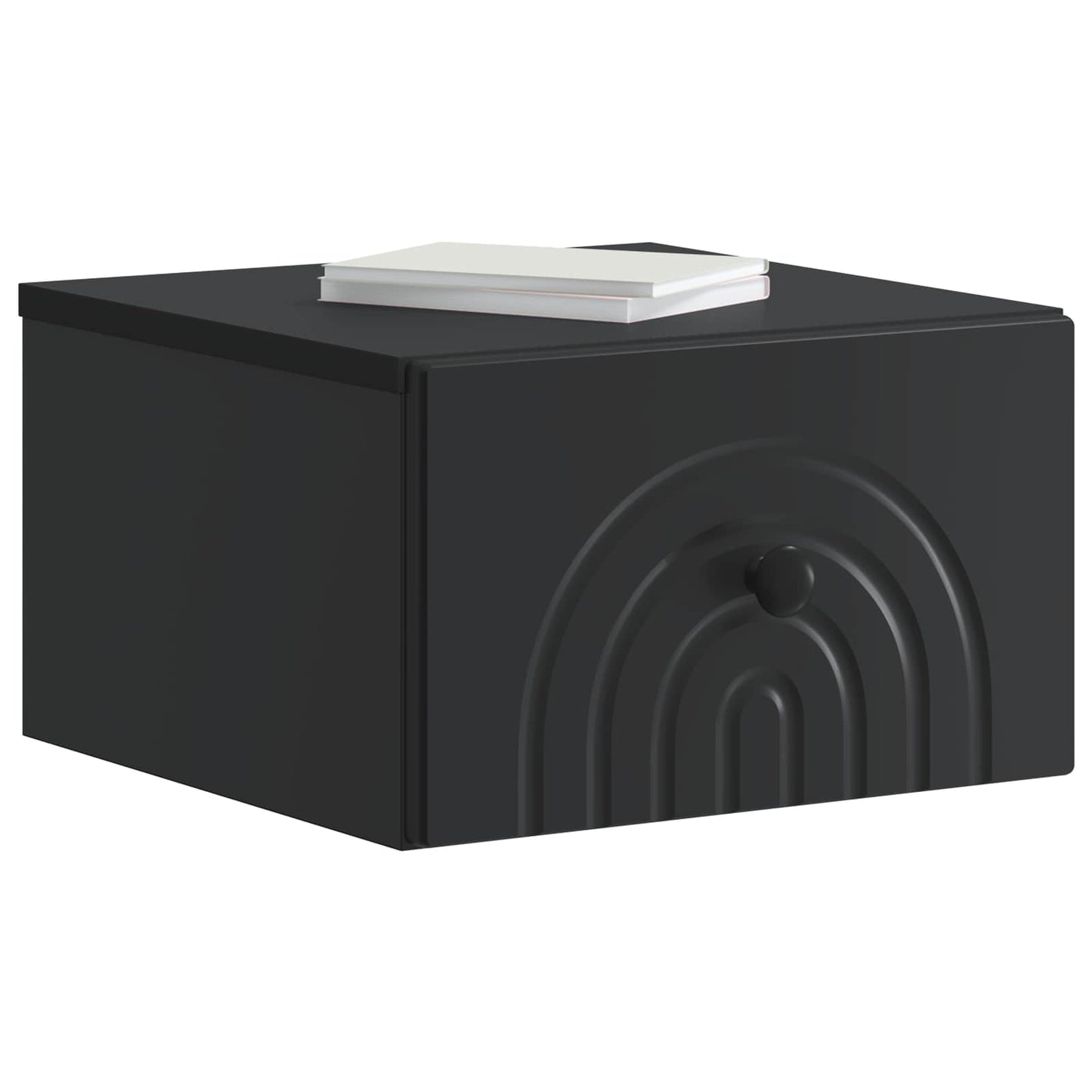Vegghengt Nattbord Svart 33 x 34,5 x 20 cm Konstruert tre