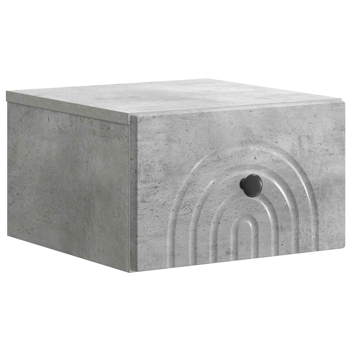 Vegghengt Nattbord med skuff 2 pcs Betonggrå 33 x 34,5 x 20 cm