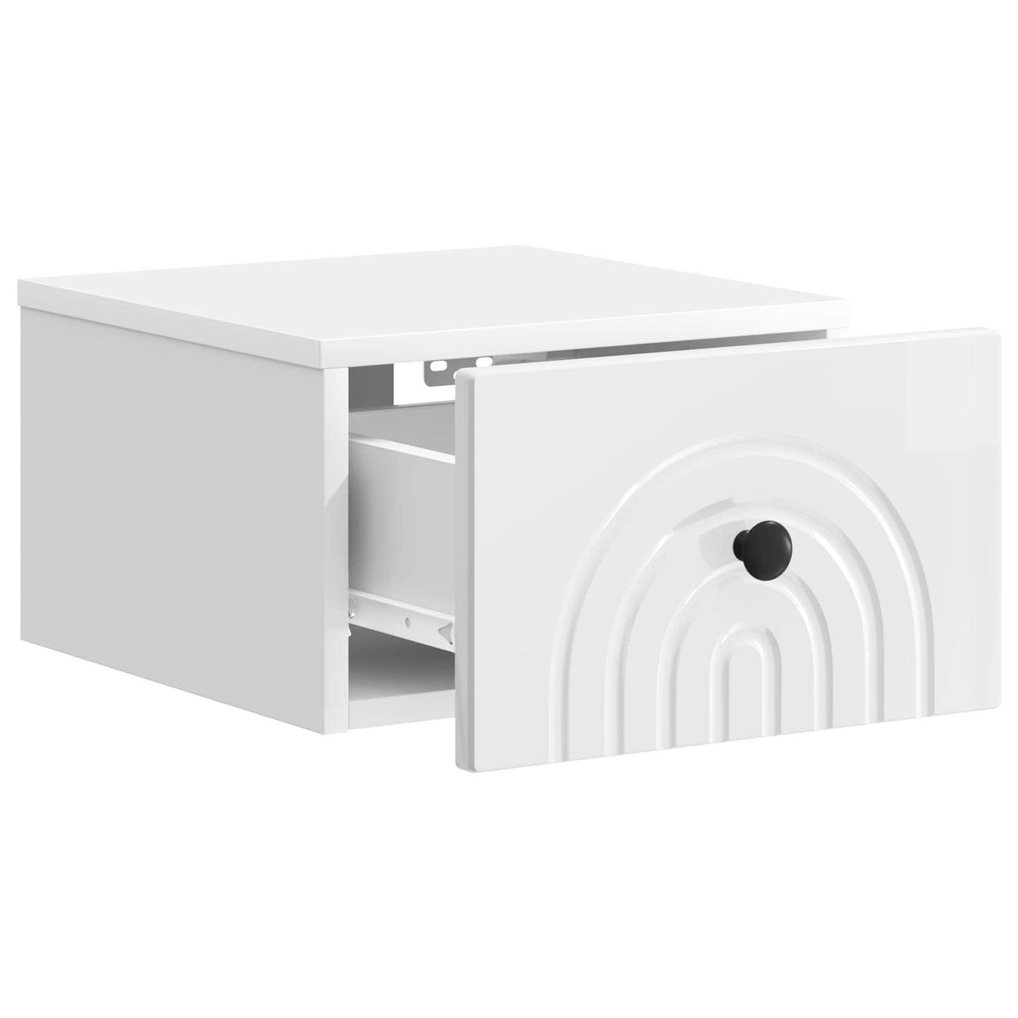 Vegghengt Nattbord 2 pcs Høgglans hvit 33 x 34,5 x 20 cm