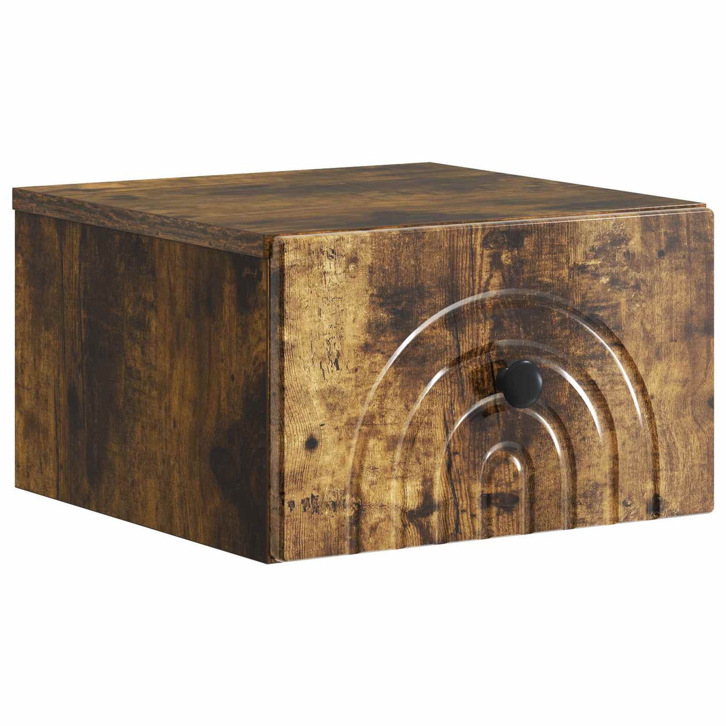 Vegghengt Nattbord Røkt Eik 33 x 34,5 x 20 cm Konstruert tre