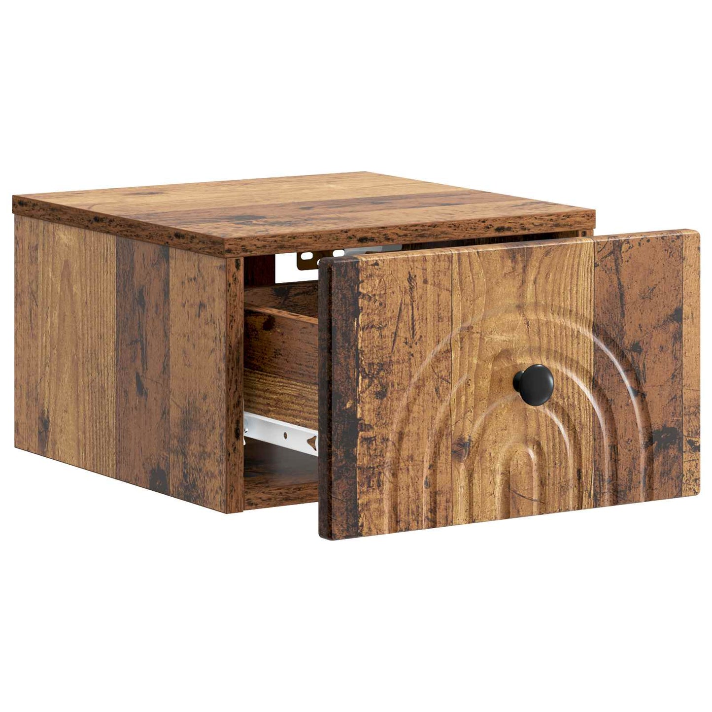 Vegghengt Nattbord 2 pcs Gammelt tre 33 x 34,5 x 20 cm