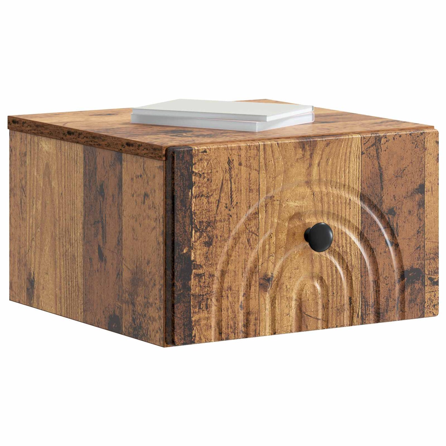 Vegghengt Nattbord 2 pcs Gammelt tre 33 x 34,5 x 20 cm