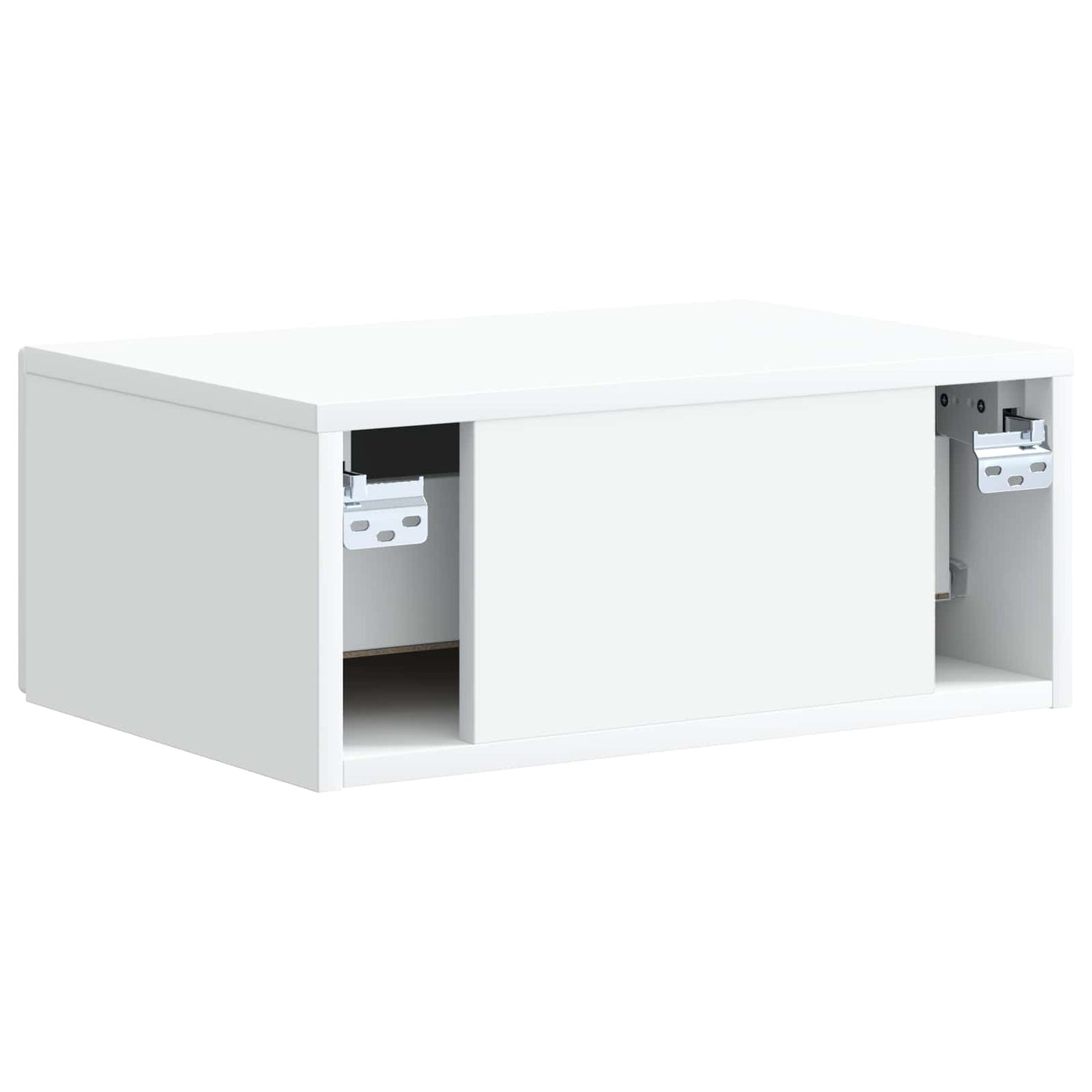Vegghengt Nattbord Hvit 49 x 34,5 x 20 cm Konstruert tre