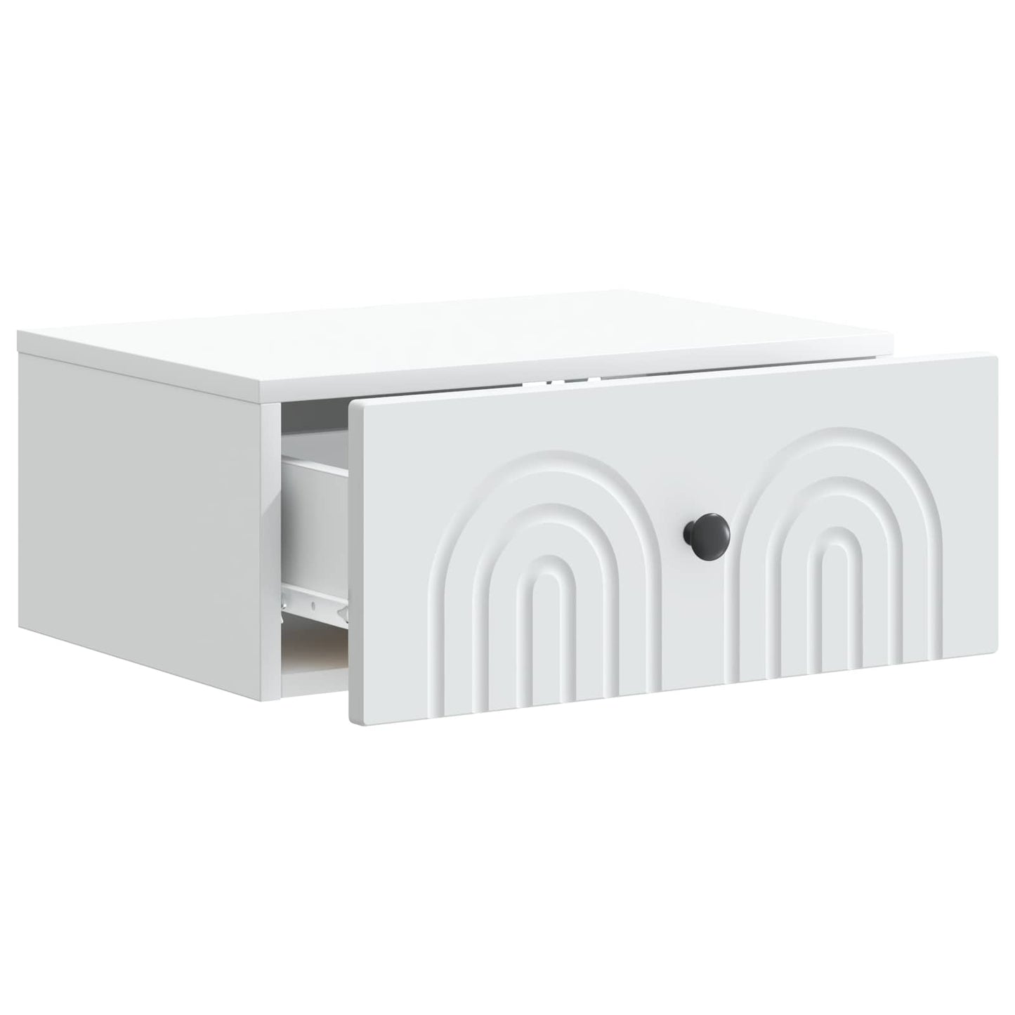 Vegghengt Nattbord 2 pcs Hvit 49 x 34,5 x 20 cm Konstruert tre