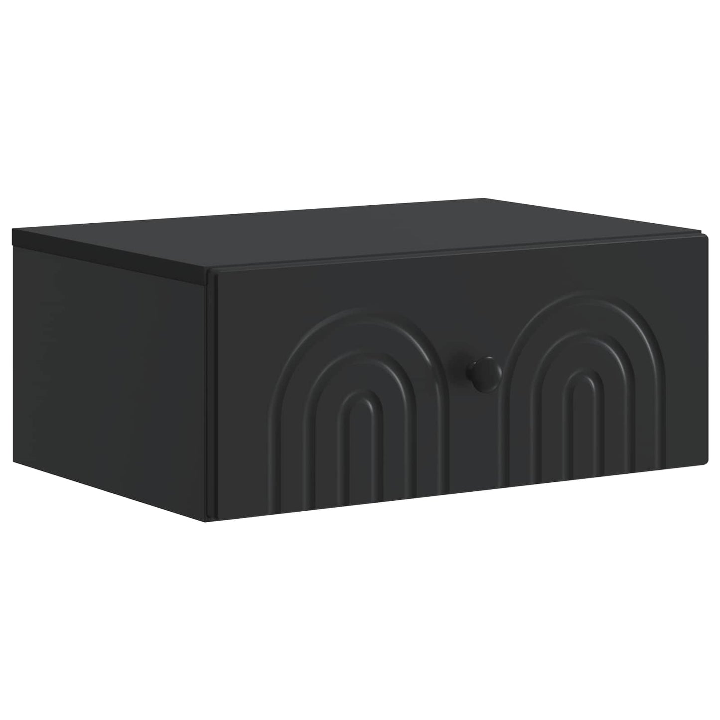 Vegghengt Nattbord Svart 49 x 34,5 x 20 cm Konstruert tre