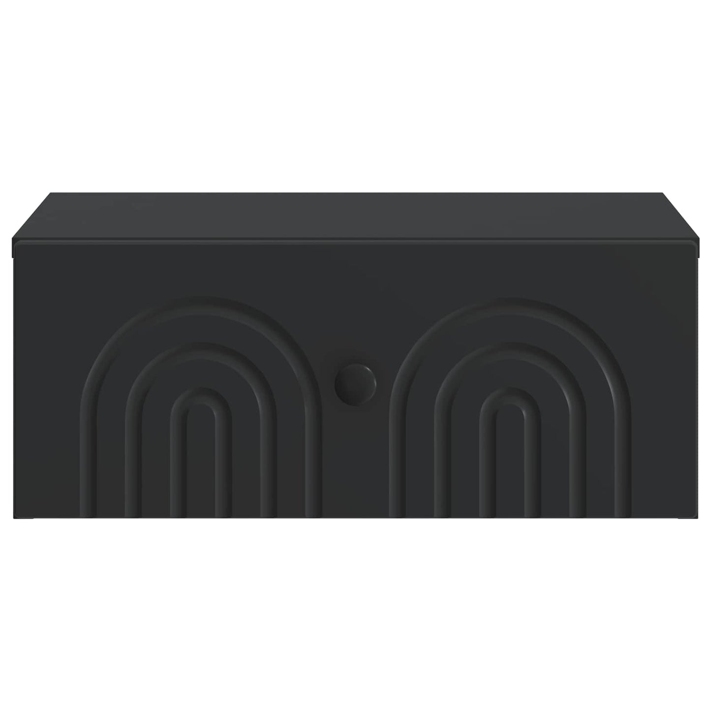 Vegghengt Nattbord Svart 49 x 34,5 x 20 cm Konstruert tre