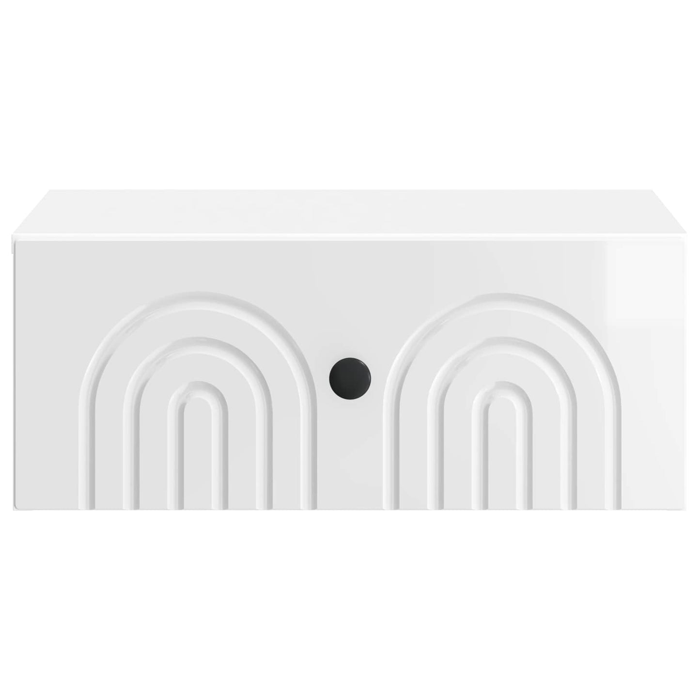 Vegghengt Nattbord 2 pcs Høgglans hvit 49 x 34,5 x 20 cm