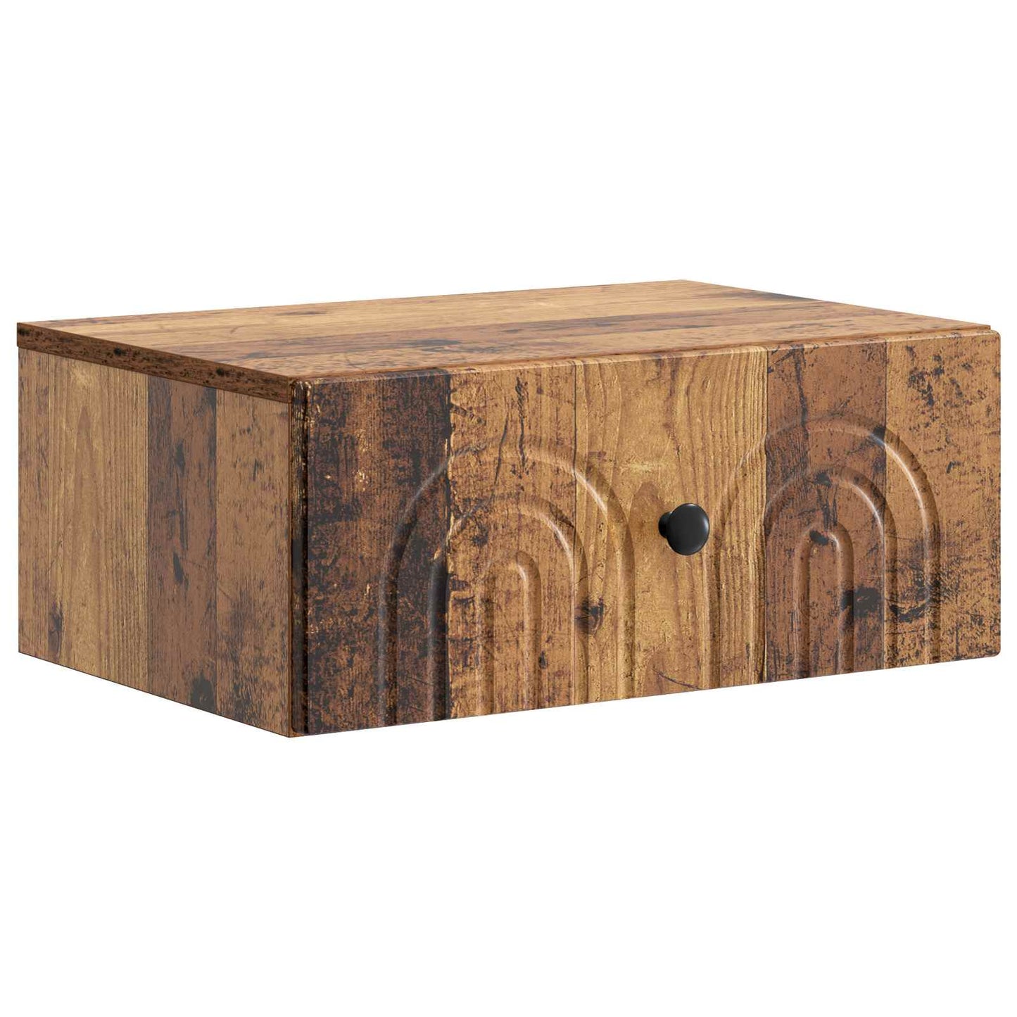 Vegghengt Nattbord 2 pcs Gammelt tre 49 x 34,5 x 20 cm