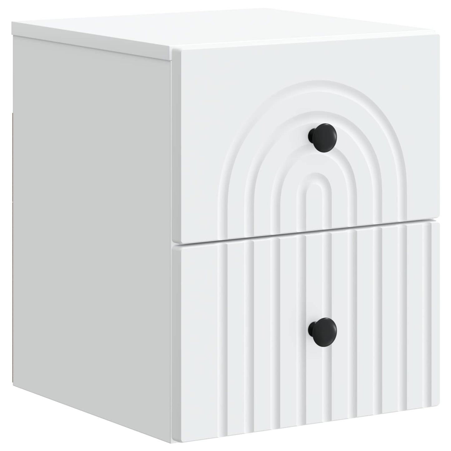 Vegghengt Nattbord 2 pcs Hvit 33 x 34,5 x 40 cm Konstruert tre