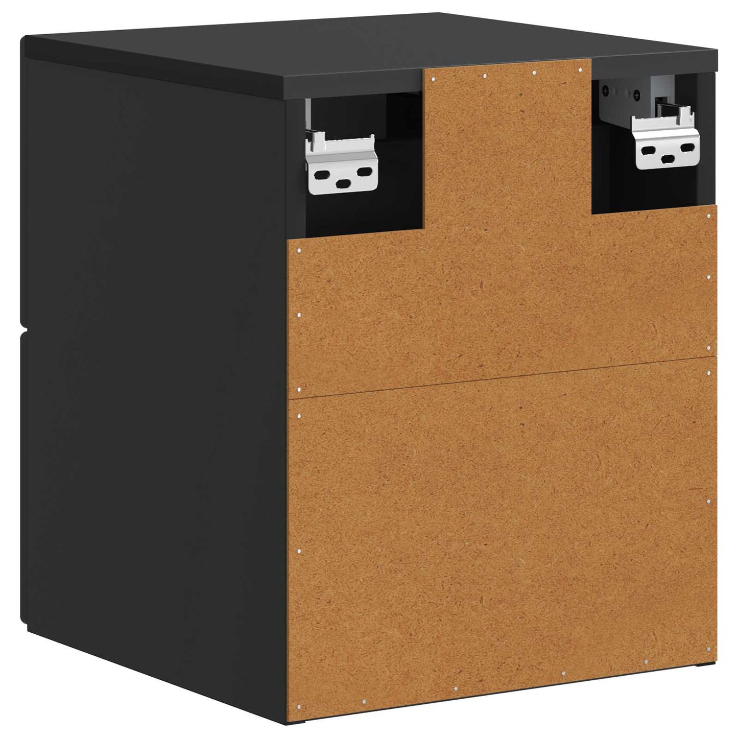 Vegghengt Nattbord Svart 33 x 34,5 x 40 cm Konstruert tre