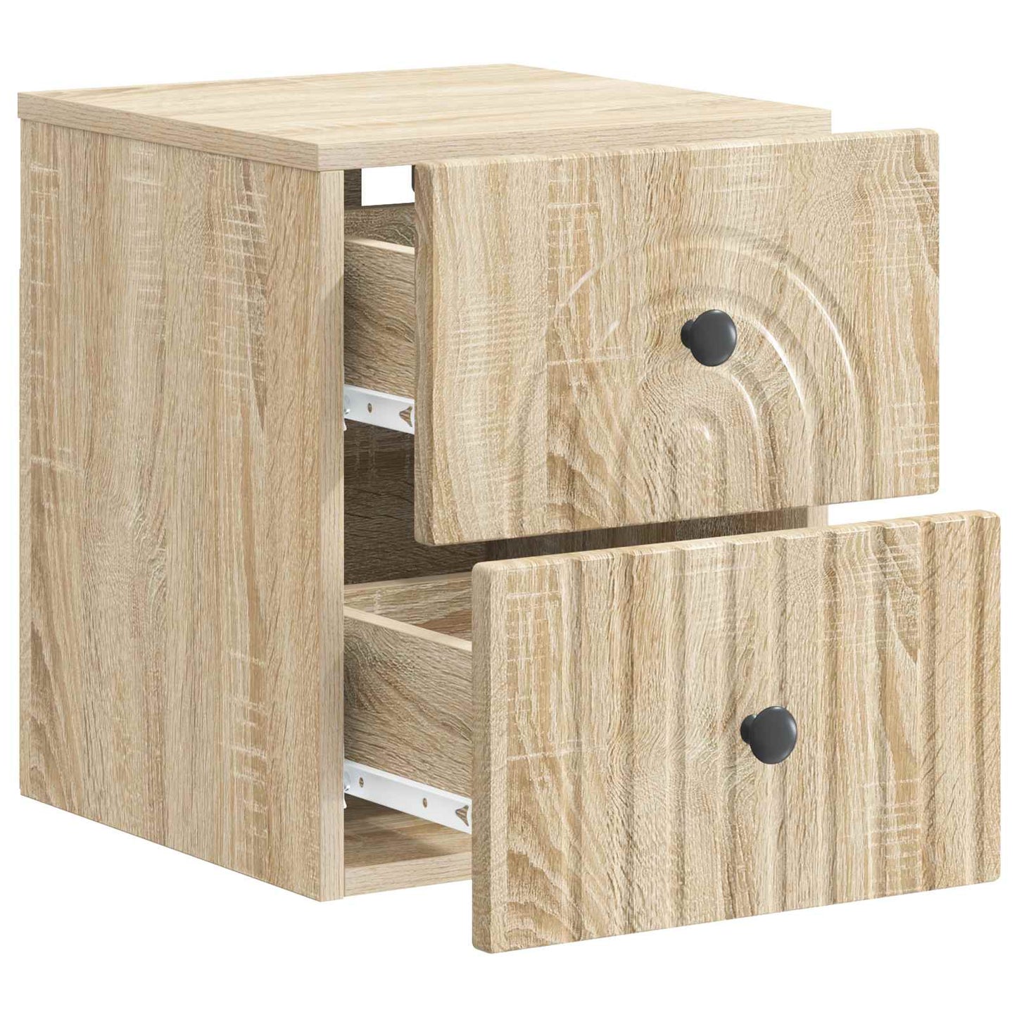 Vegghengt Nattbord Sonoma eik 33 x 34,5 x 40 cm Konstruert tre