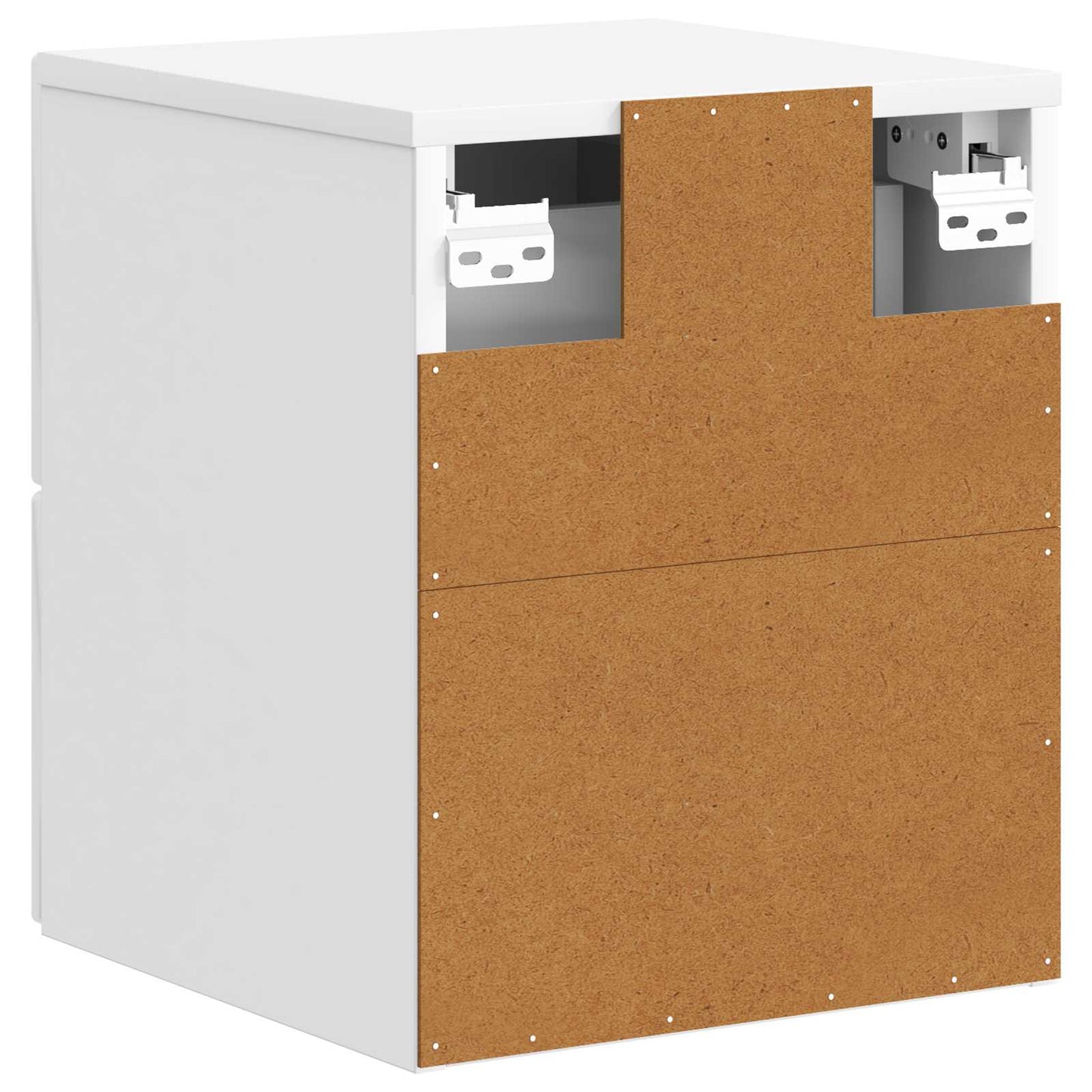 Vegghengt Nattbord 2 pcs Høgglans hvit 33 x 34,5 x 40 cm