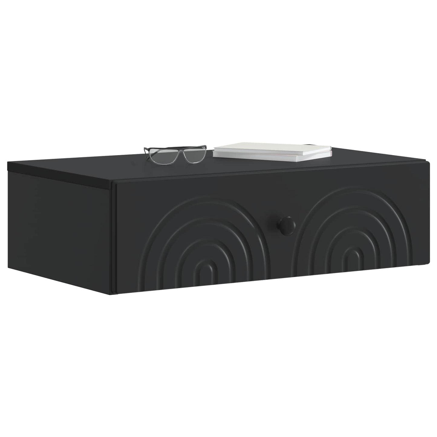 Vegghengt Sidebord Svart 59 x 34,5 x 17 cm Konstruert tre
