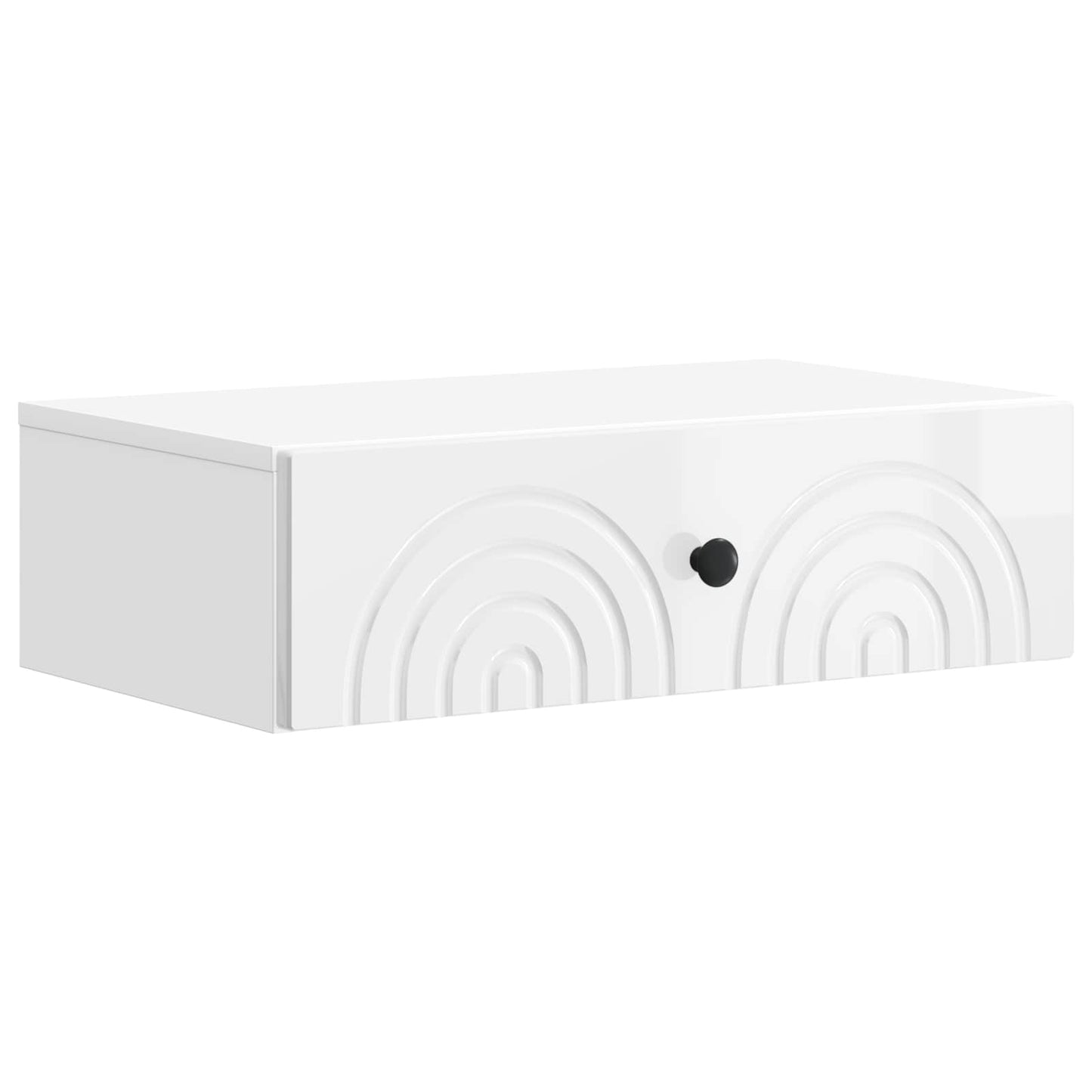 Vegghengt Sidebord Høgglans hvit 59 x 34,5 x 17 cm