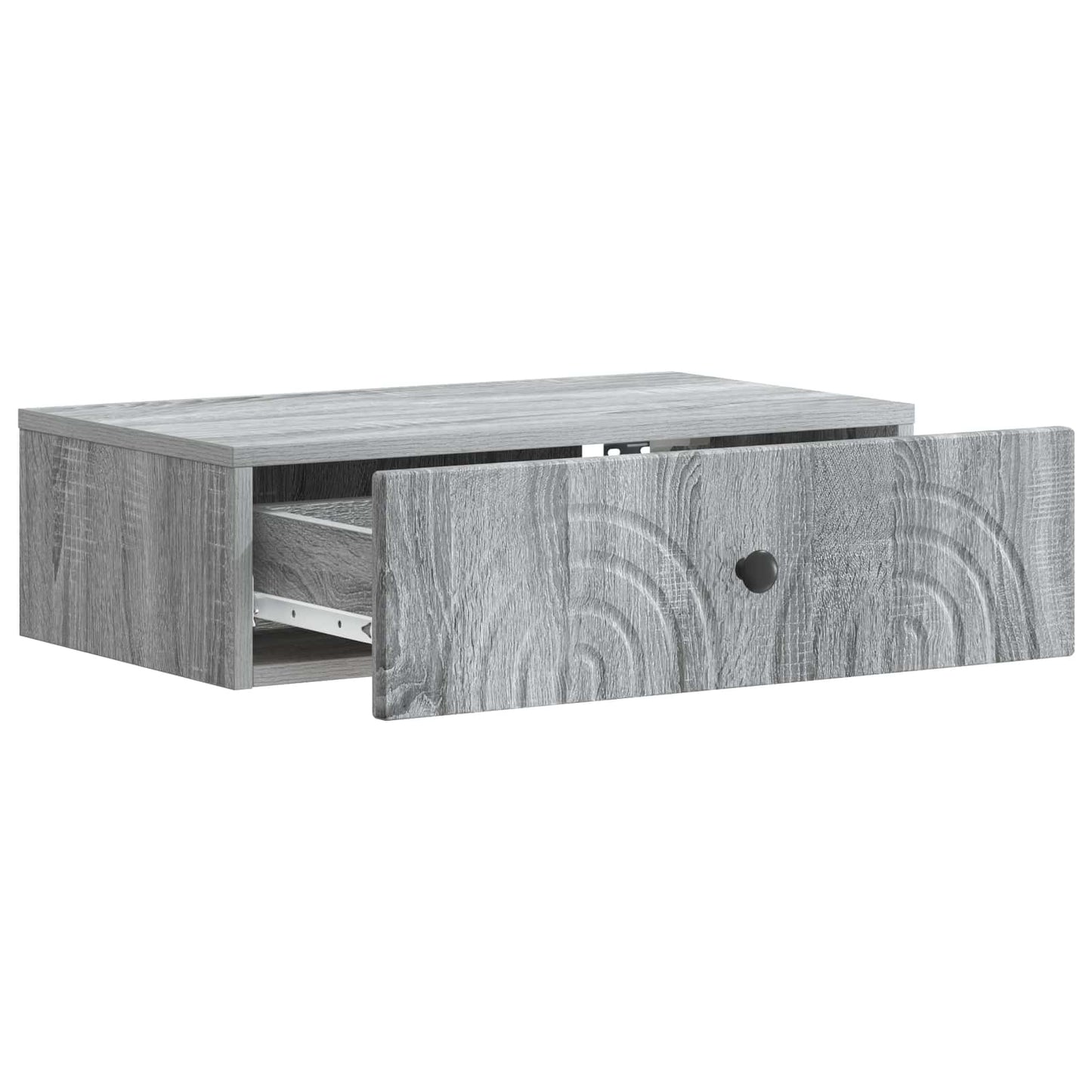 Vegghengt Sidebord Grå sonoma 59 x 34,5 x 17 cm Konstruert tre