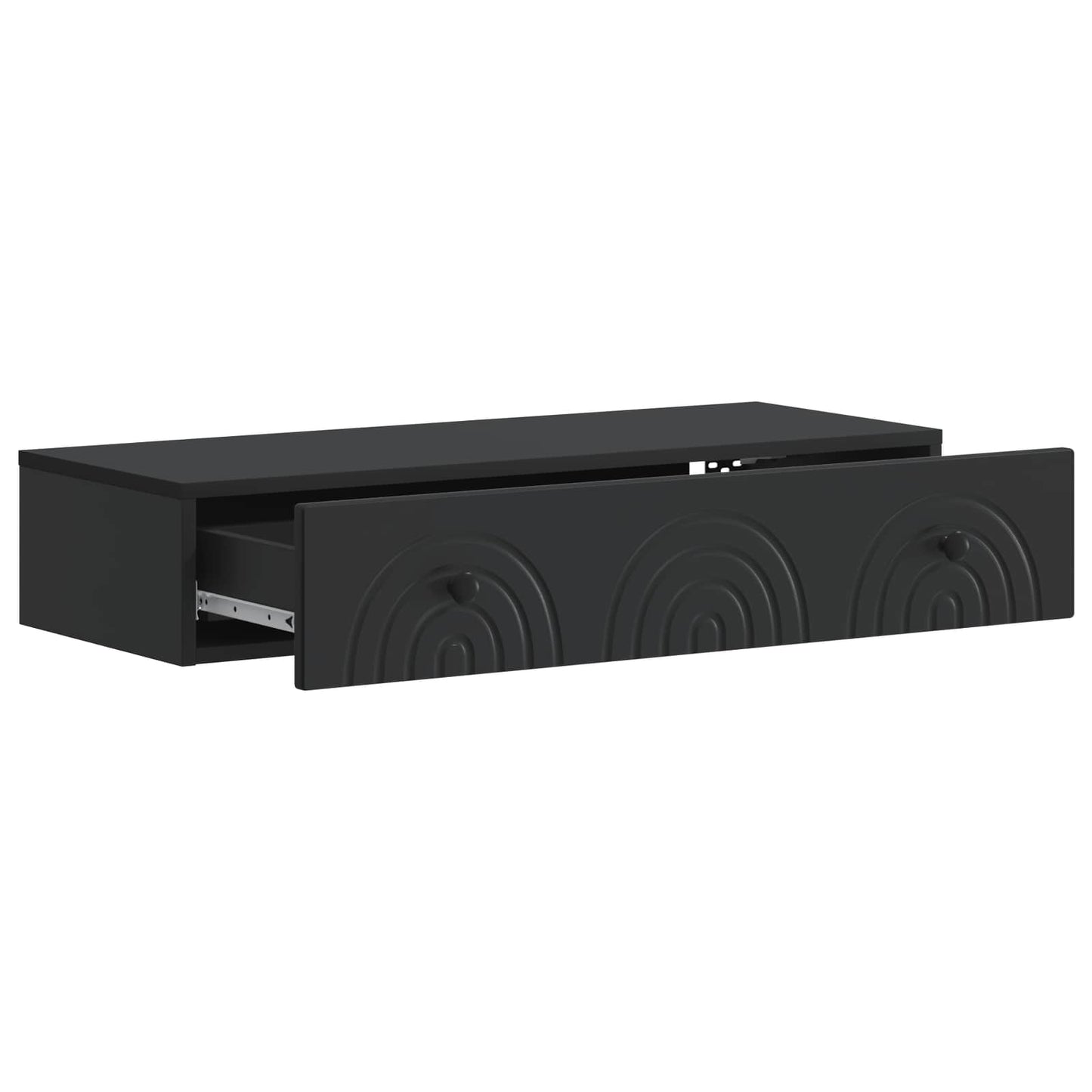 Vegghengt Sidebord Svart 87,5 x 34,5 x 17 cm Konstruert tre