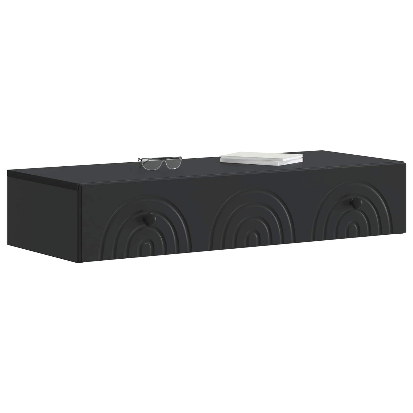 Vegghengt Sidebord Svart 87,5 x 34,5 x 17 cm Konstruert tre