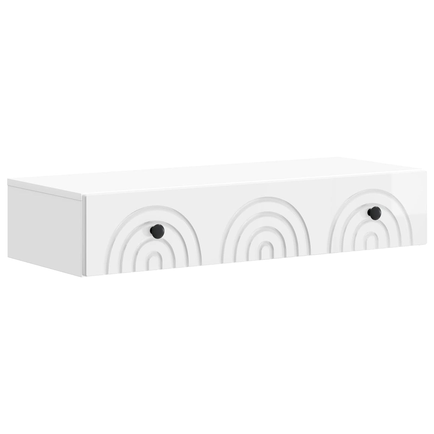 Vegghengt Sidebord Høgglans hvit 87,5 x 34,5 x 17 cm
