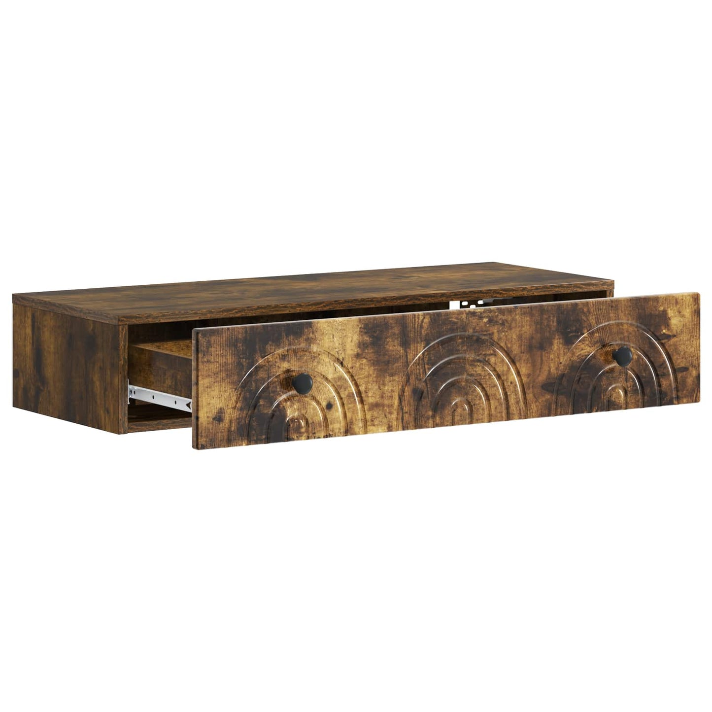 Vegghengt Sidebord Røkt Eik 87,5 x 34,5 x 17 cm Konstruert tre