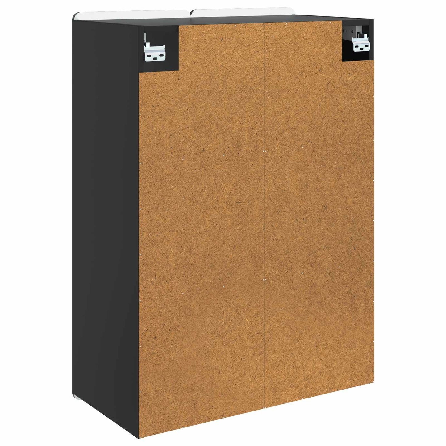 Vegghengt skap Svart 66 x 34,5 x 92 cm Konstruert tre