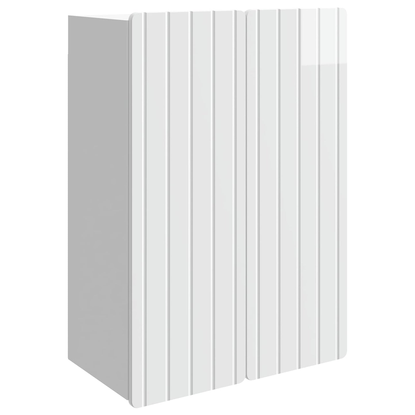 Vegghengt skap Høgglans hvit 66 x 34,5 x 92 cm Konstruert tre