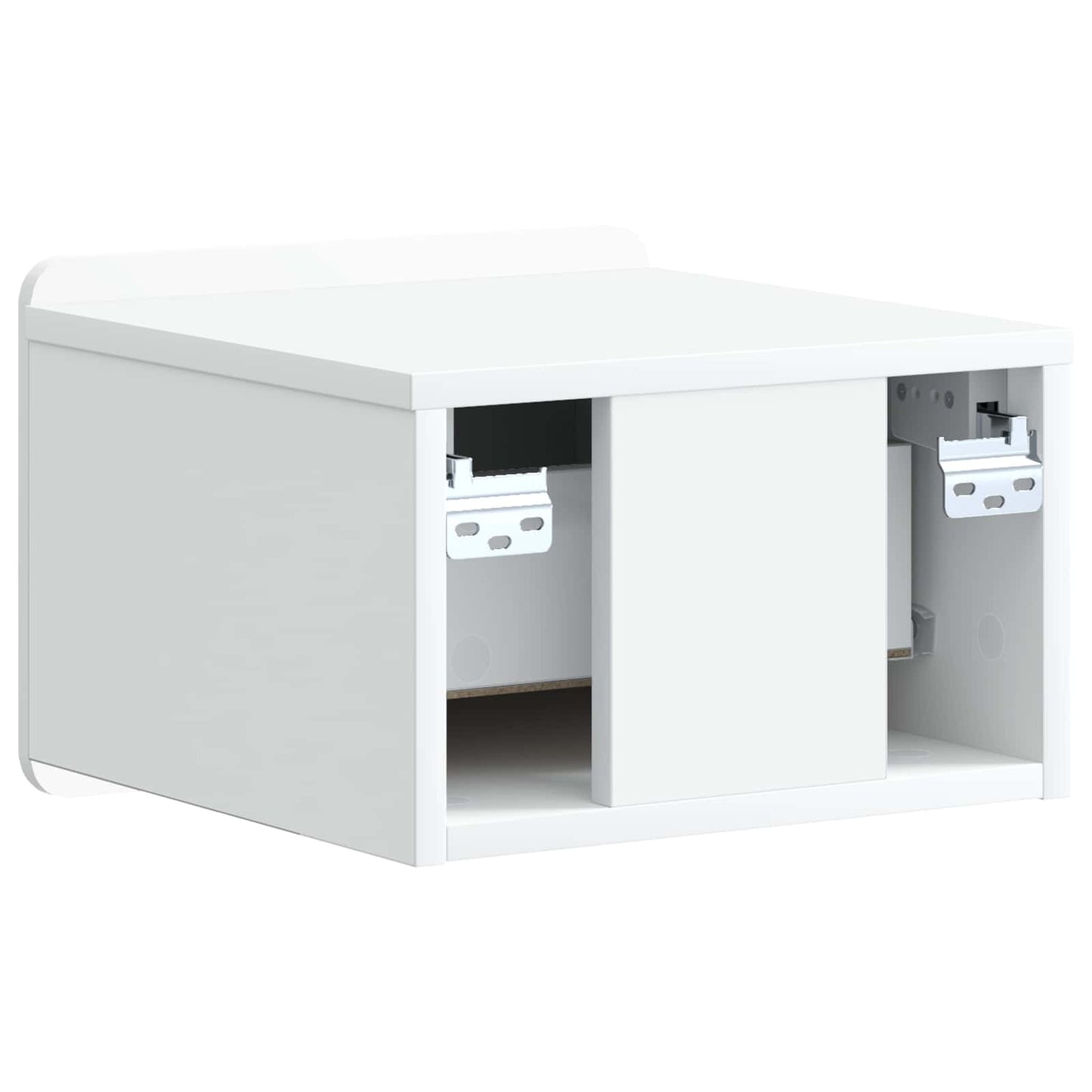 Vegghengt Nattbord Hvit 33 x 34,5 x 24 cm Konstruert tre
