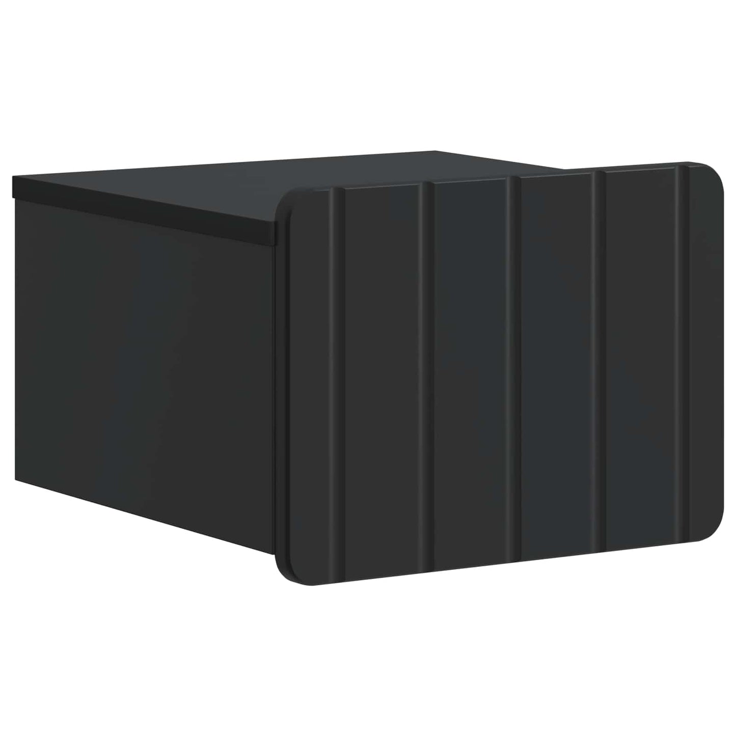 Vegghengt Nattbord 2 pcs Svart 33 x 34,5 x 24 cm Konstruert tre