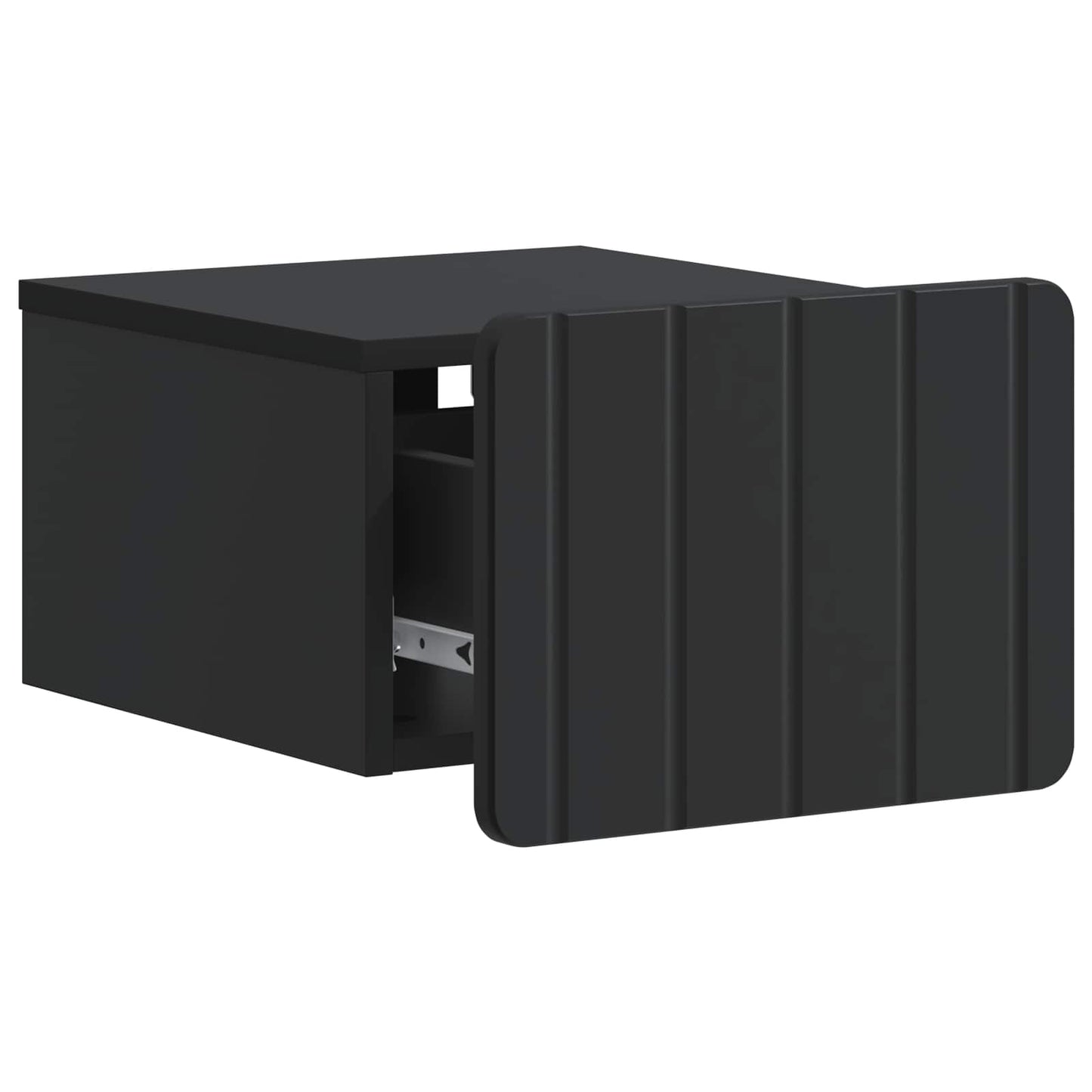 Vegghengt Nattbord 2 pcs Svart 33 x 34,5 x 24 cm Konstruert tre