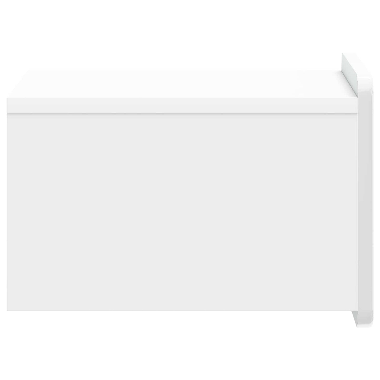 Vegghengt Nattbord 2 pcs Høgglans hvit 33 x 34,5 x 24 cm