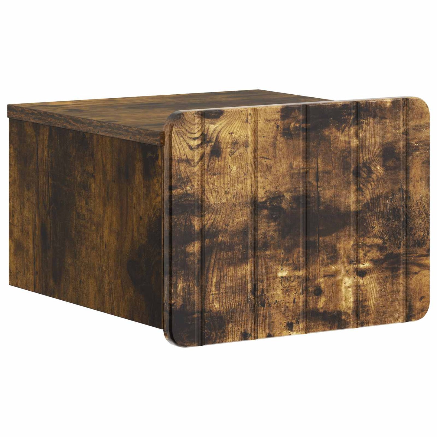 Vegghengt Nattbord Røkt Eik 33 x 34,5 x 24 cm Konstruert tre
