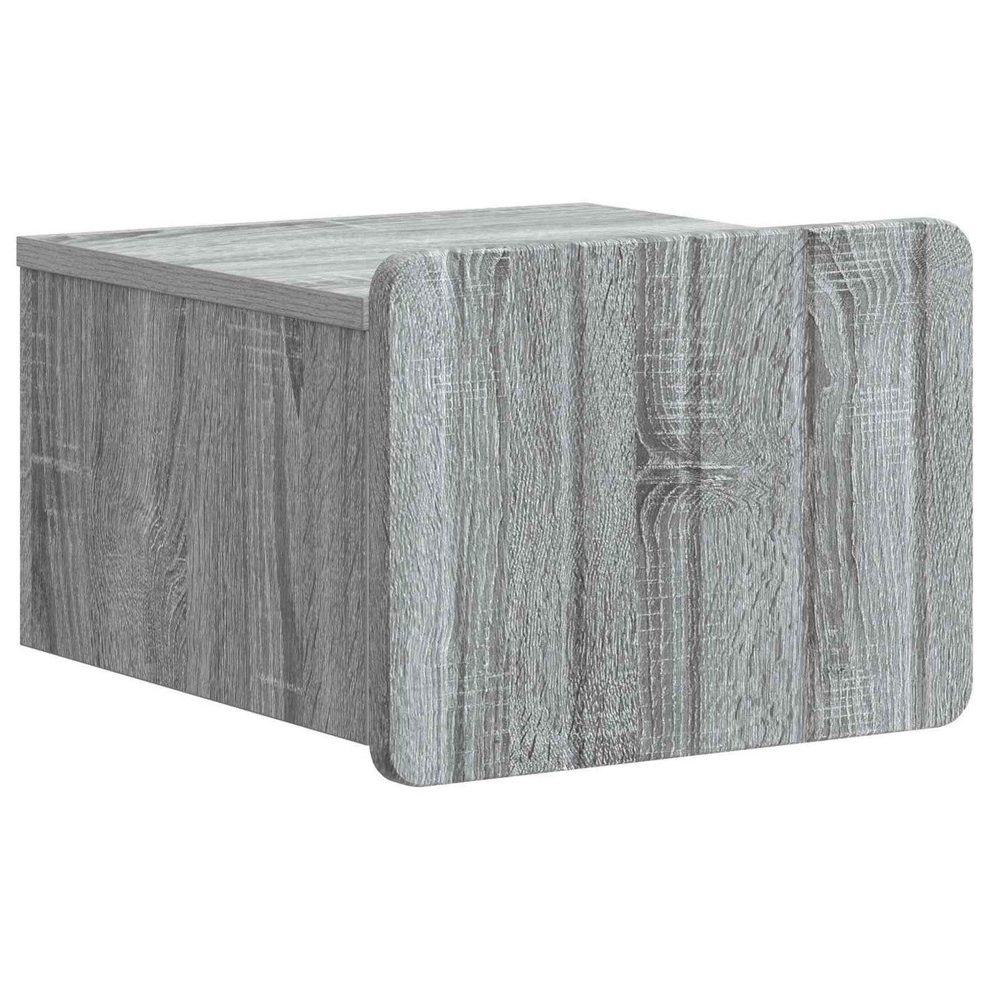 Vegghengt Nattbord med skuff 2 pcs Grå sonoma 33 x 34,5 x 24 cm