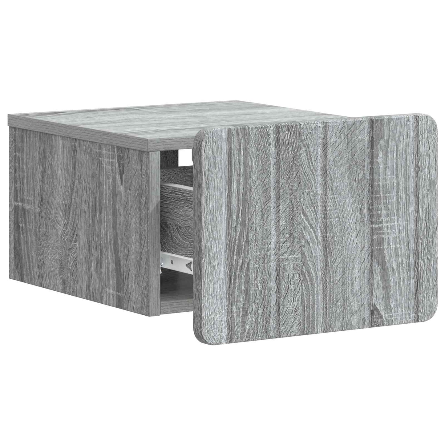 Vegghengt Nattbord med skuff 2 pcs Grå sonoma 33 x 34,5 x 24 cm