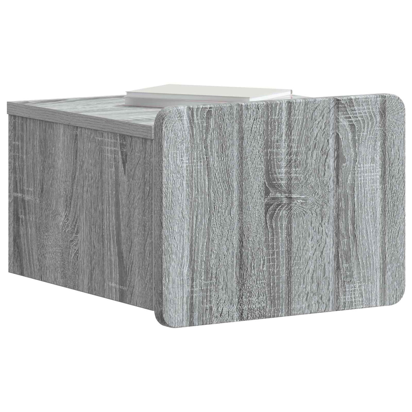 Vegghengt Nattbord med skuff 2 pcs Grå sonoma 33 x 34,5 x 24 cm