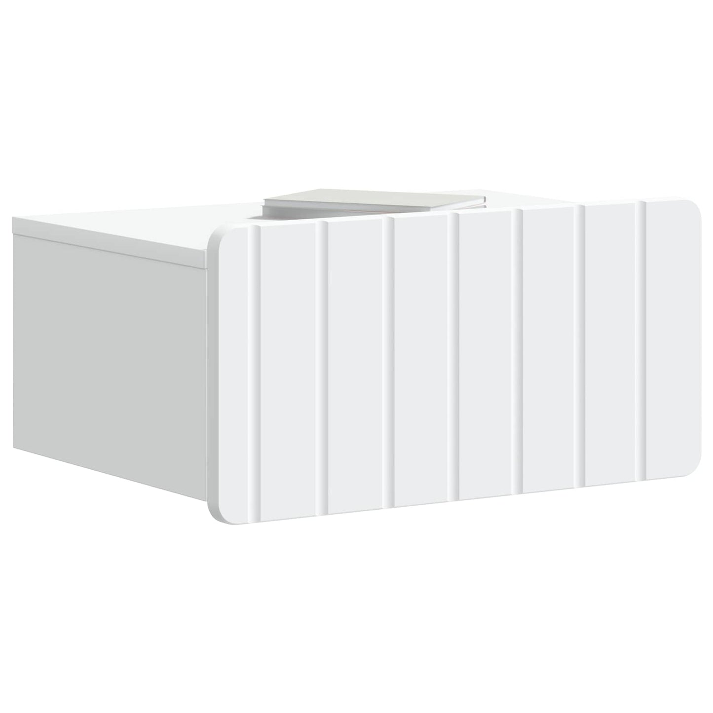 Vegghengt Nattbord 2 pcs Hvit 49 x 34,5 x 24 cm Konstruert tre