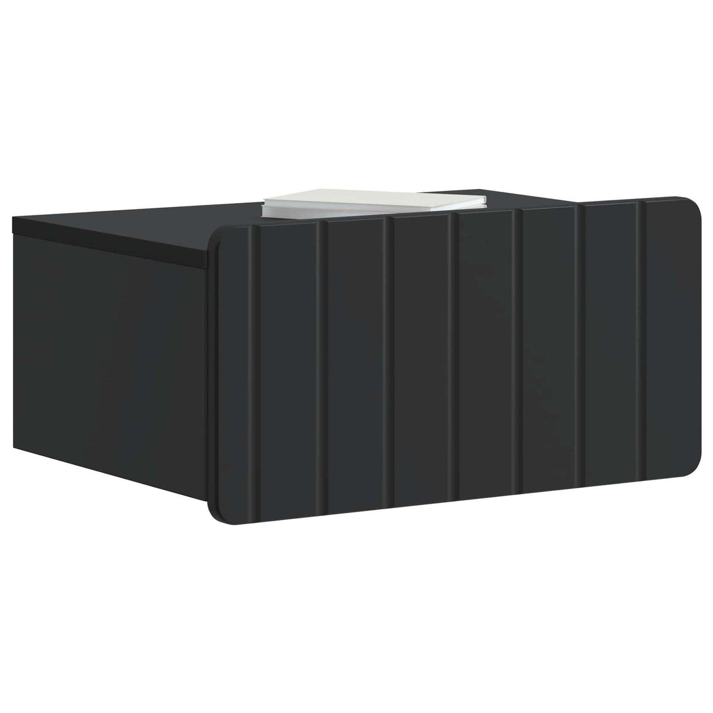 Vegghengt Nattbord 2 pcs Svart 49 x 34,5 x 24 cm Konstruert tre