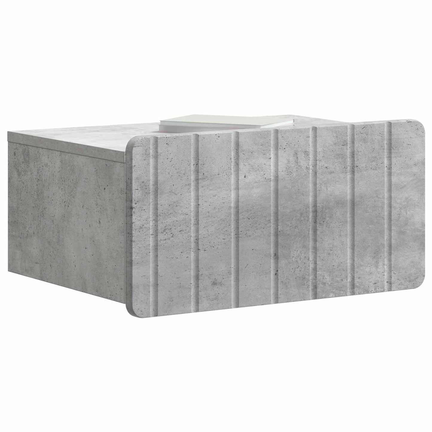 Vegghengt Nattbord Betonggrå 49 x 34,5 x 24 cm Konstruert tre