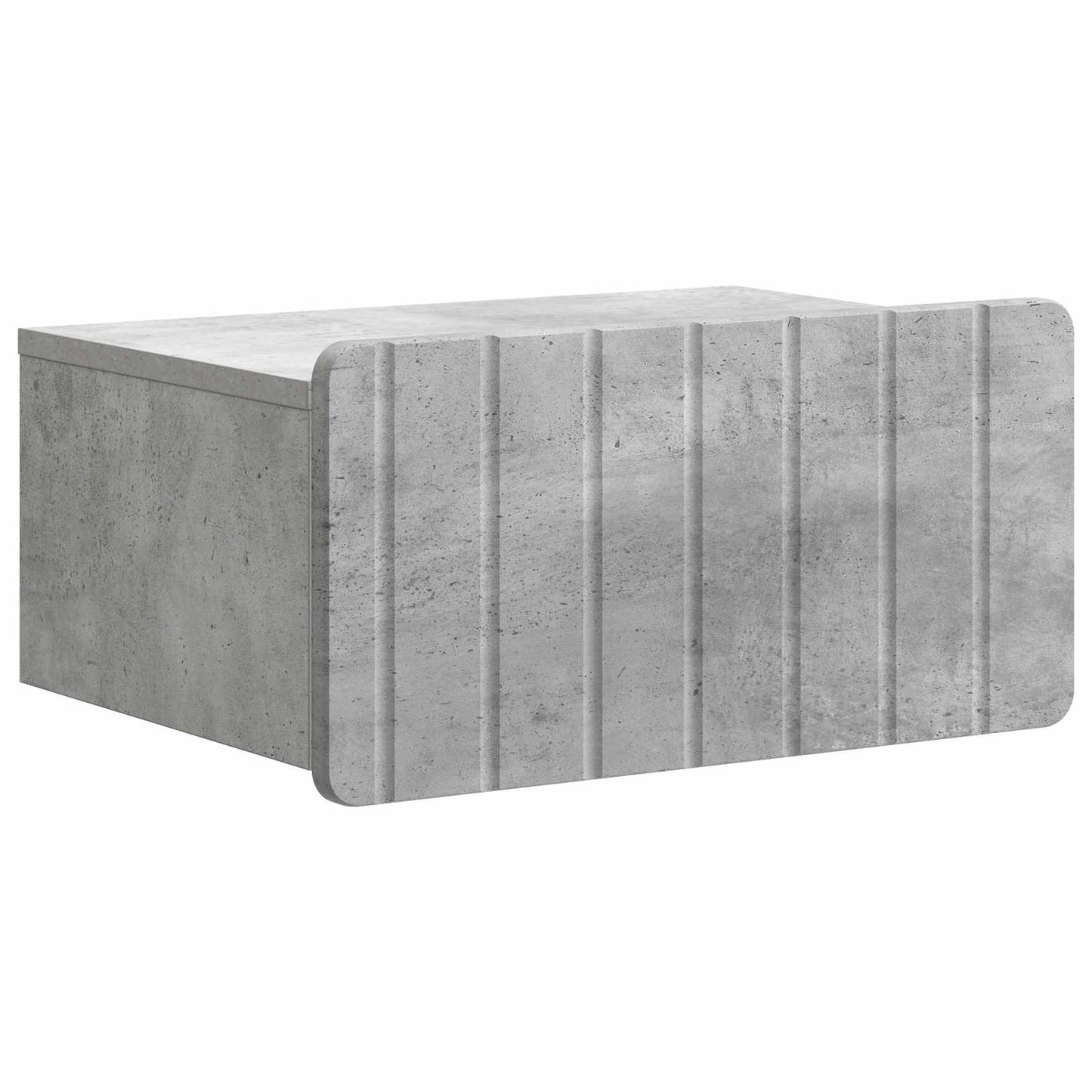 Vegghengt Nattbord med skuff 2 pcs Betonggrå 49 x 34,5 x 24 cm