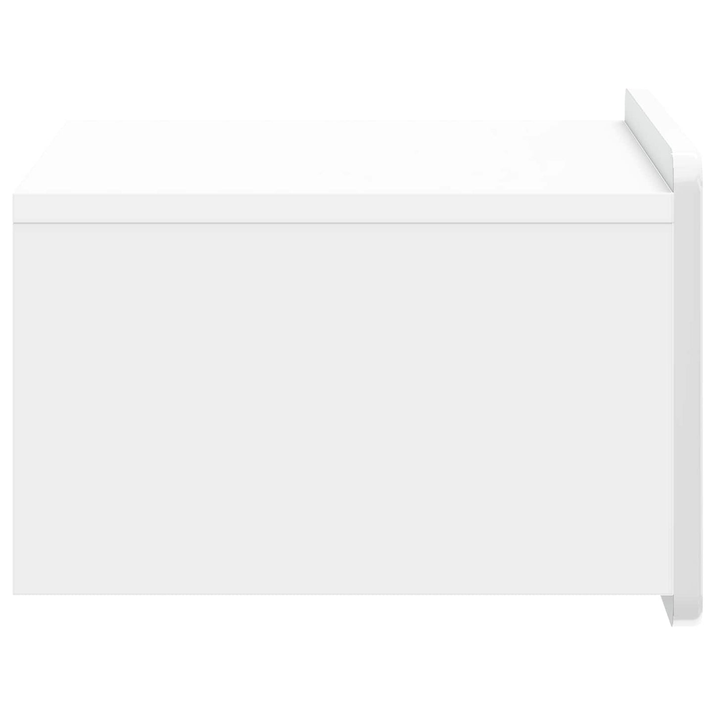 Vegghengt Nattbord med skuff Høgglans hvit 49 x 34,5 x 24 cm
