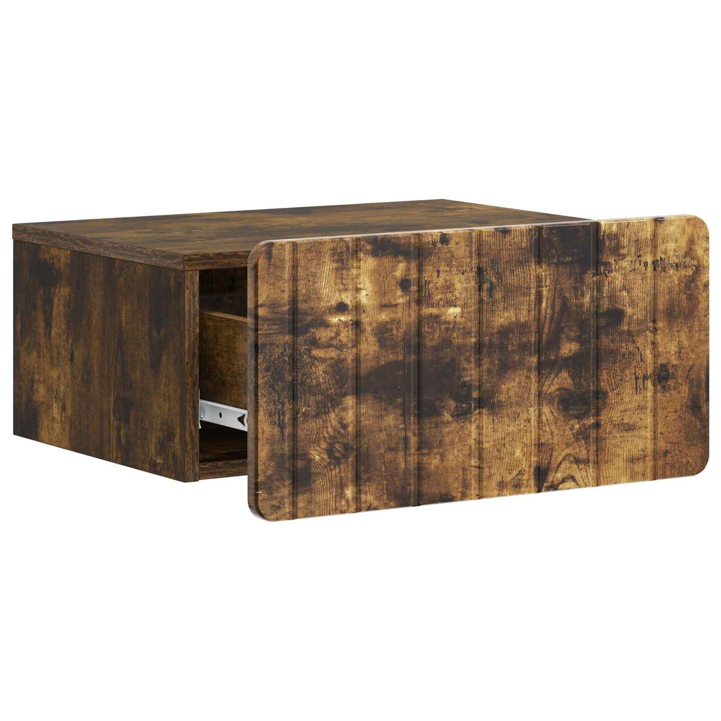 Vegghengt Nattbord Røkt Eik 49 x 34,5 x 24 cm Konstruert tre