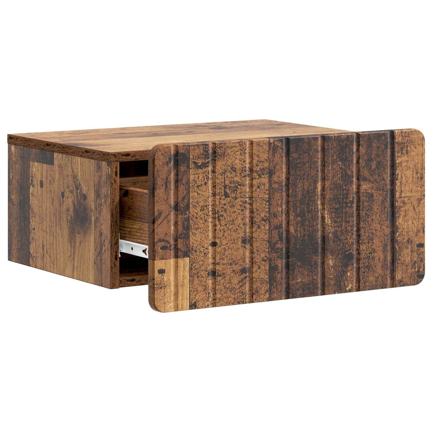 Vegghengt Nattbord 2 pcs Gammelt tre 49 x 34,5 x 24 cm