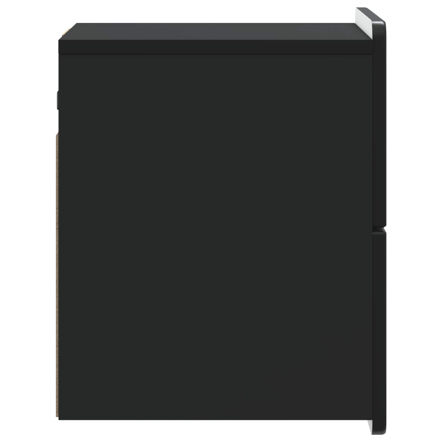 Vegghengt Nattbord Svart 33 x 34,5 x 43 cm Konstruert tre