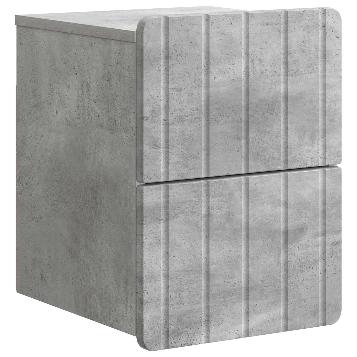 Vegghengt Nattbord med skuff 2 pcs Betonggrå 33 x 34,5 x 43 cm
