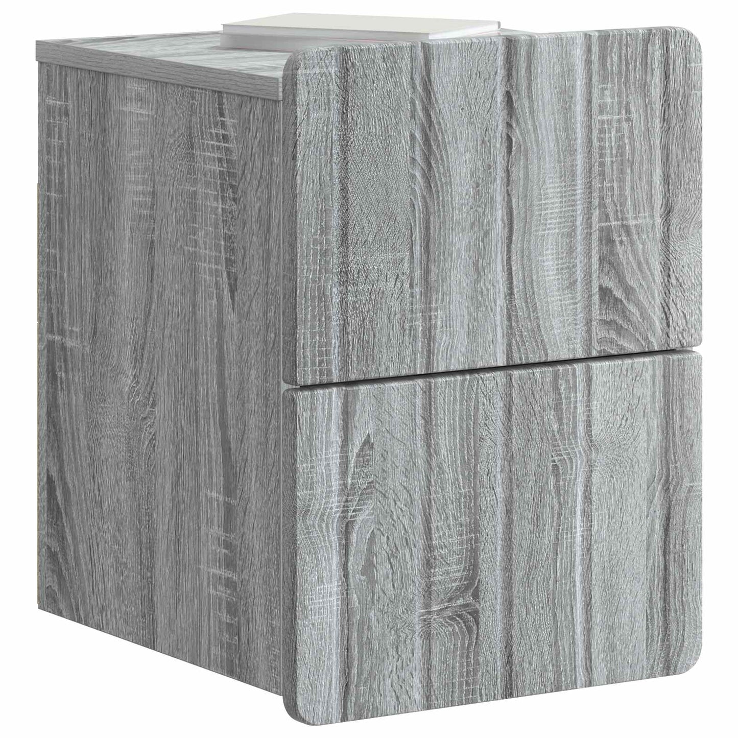 Vegghengt Nattbord med skuff 2 pcs Grå sonoma 33 x 34,5 x 43 cm