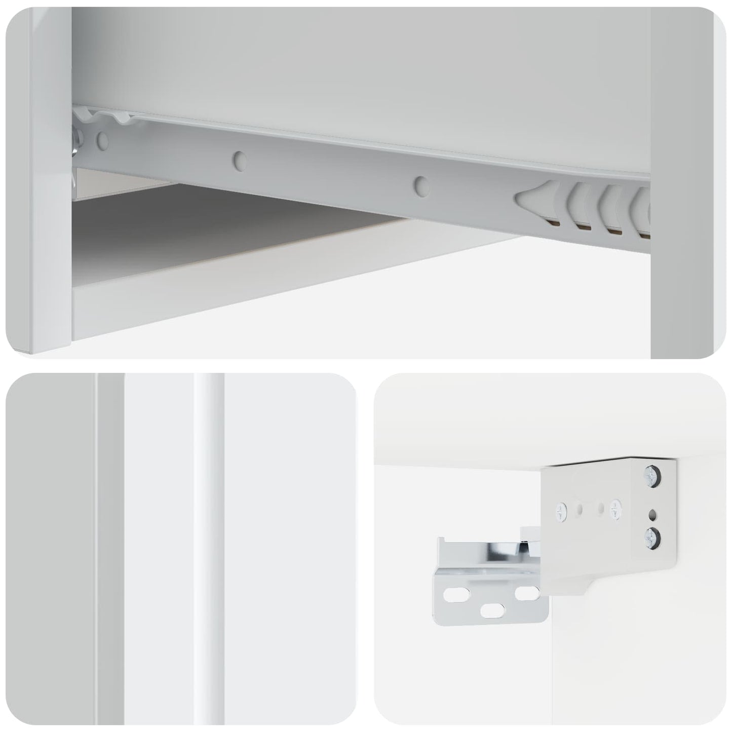 Vegghengt Sidebord Hvit 59 x 34,5 x 17 cm Konstruert tre
