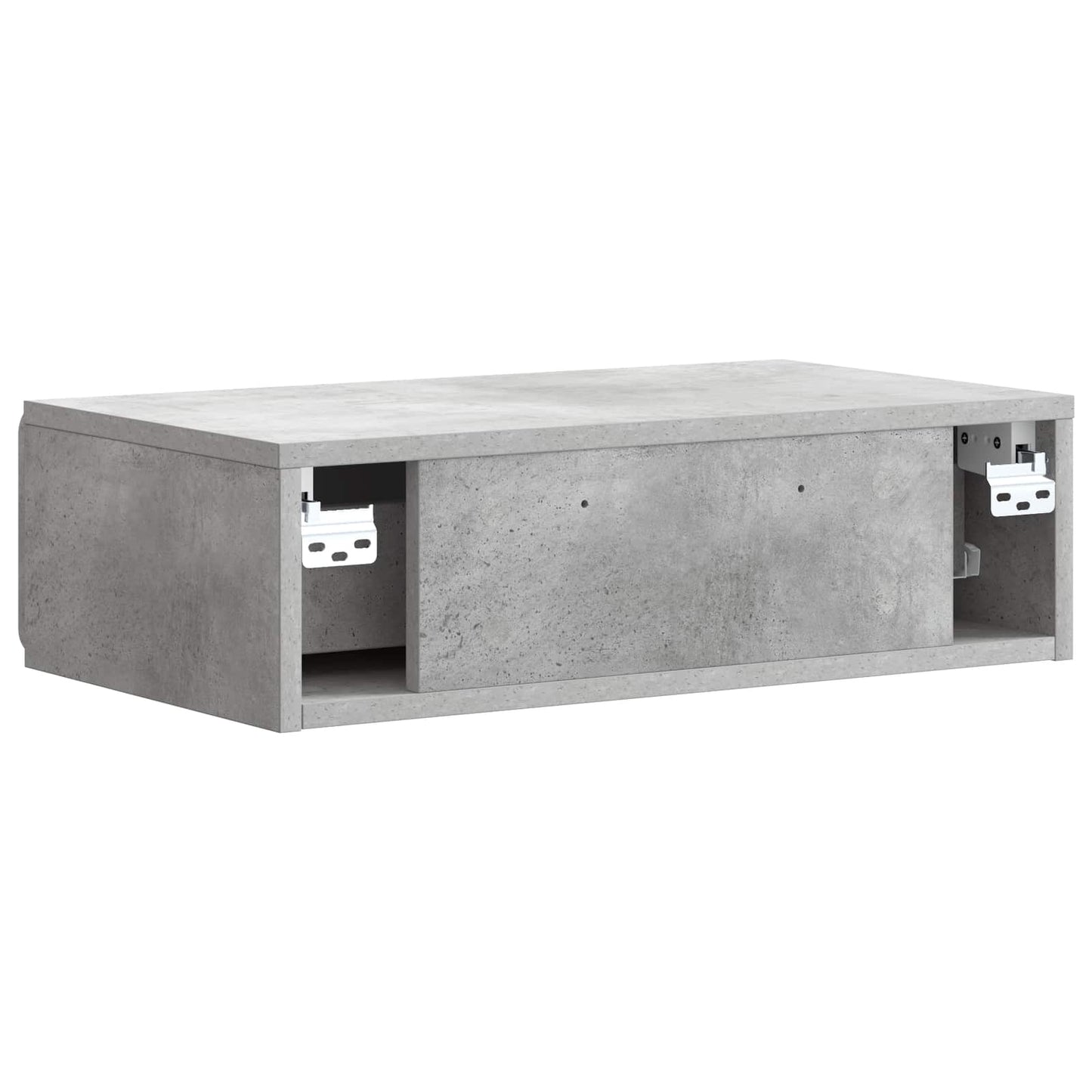 Vegghengt Sidebord Betonggrå 59 x 34,5 x 17 cm Konstruert tre