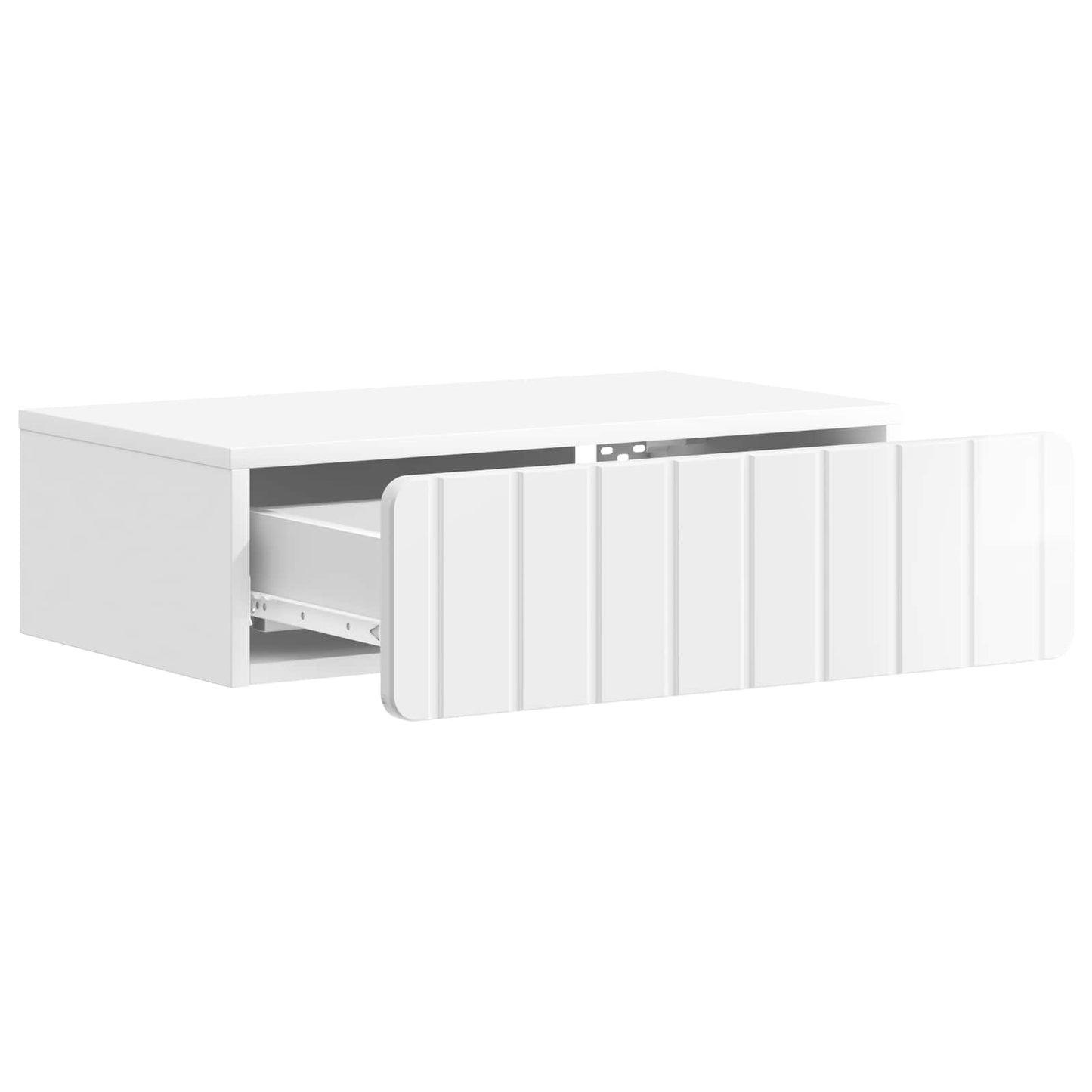 Vegghengt Sidebord Høgglans hvit 59 x 34,5 x 17 cm